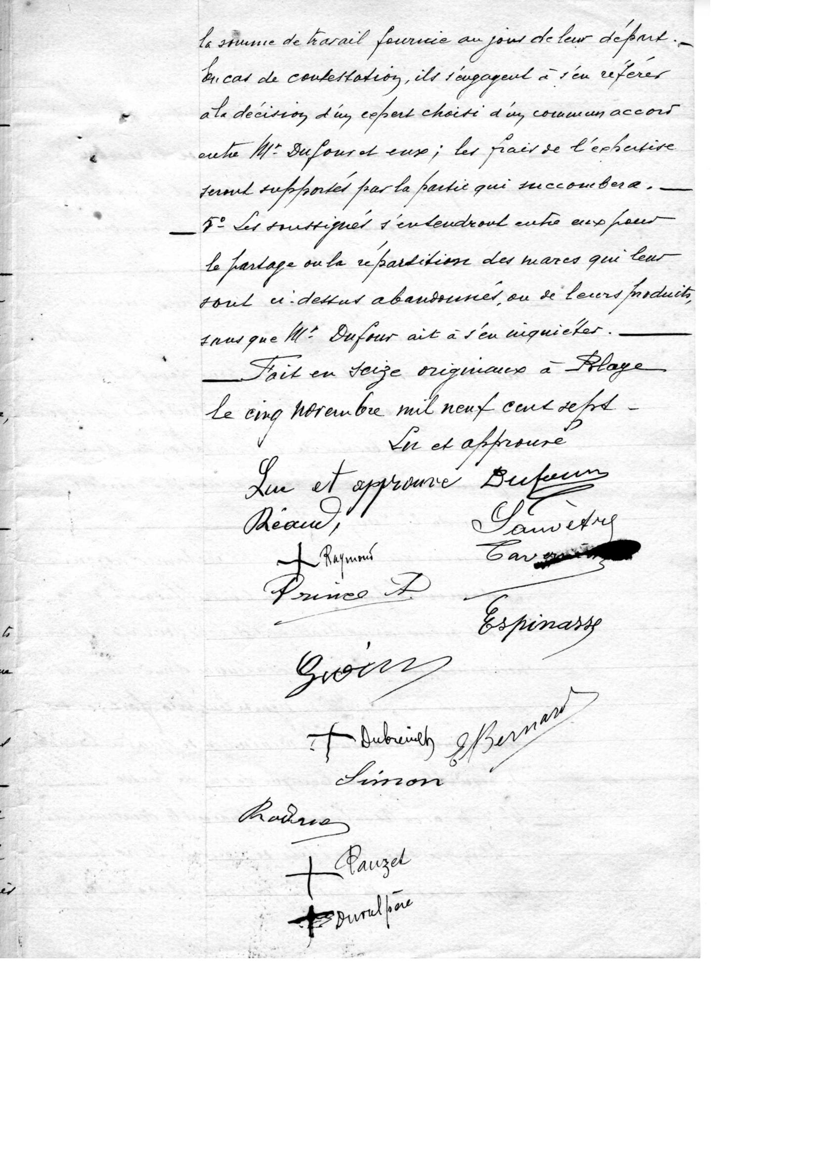 Contrat de piquette 1907 — page 3