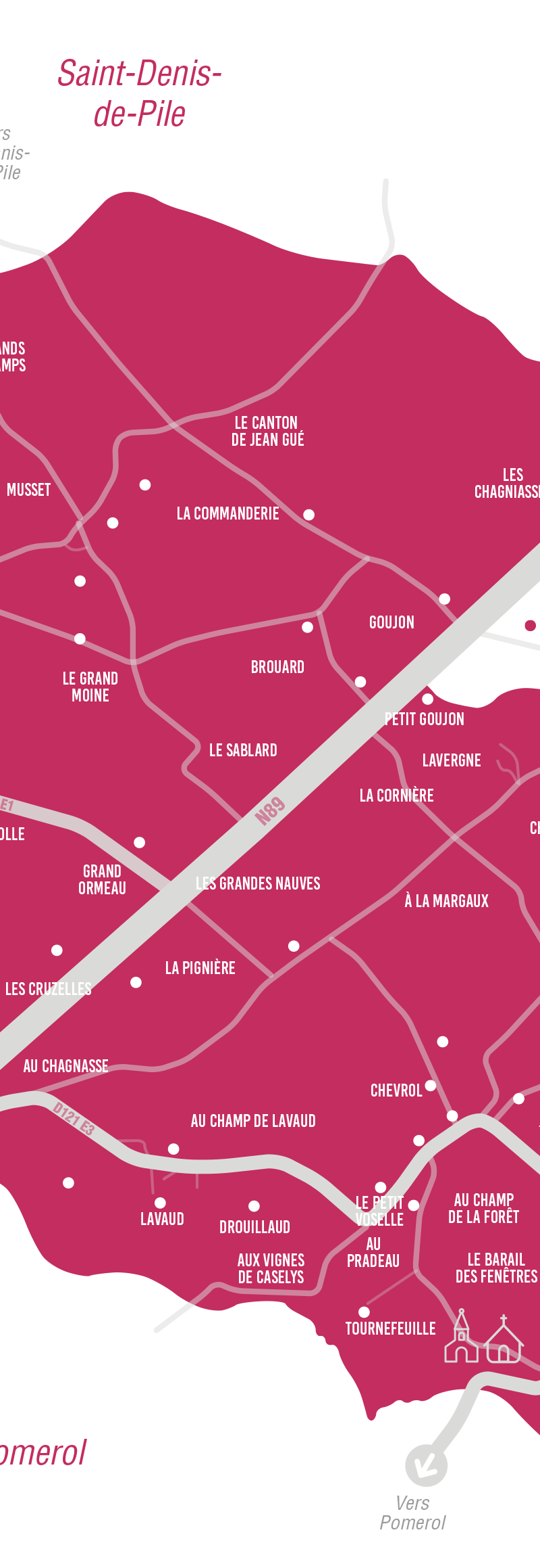 map lalande de pomerol
