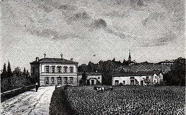 Gravure du vignoble Château Marrin à Saint Emilion