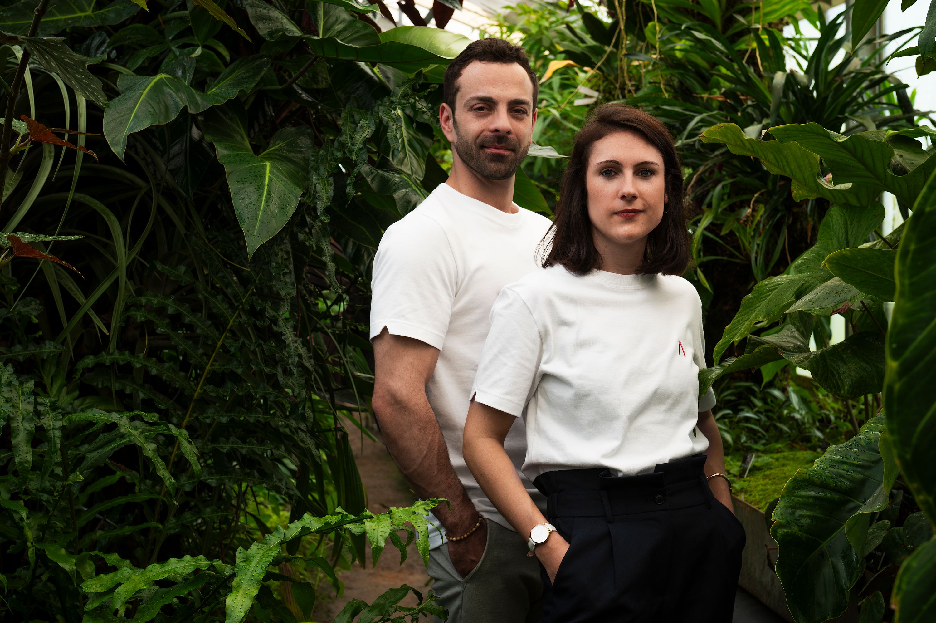 T-Shirt coton blanc Homme et Femme Auguste