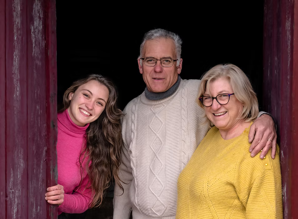 Famille Pestoury Isabelle, Bertrand et Marie