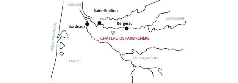 Plan château de Parenchère