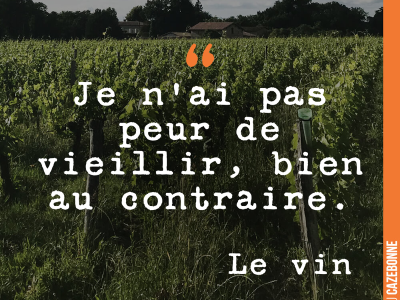 Je n'ai pas peur de vieillir, bien au contraire.