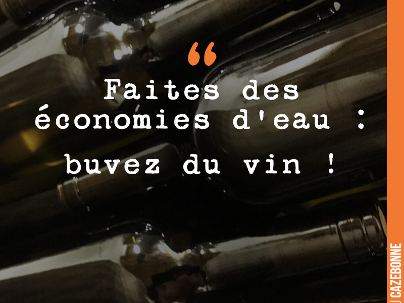 Faites des économies d'eau : buvez du vin !