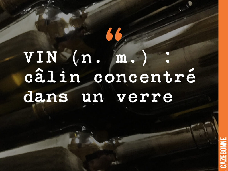 VIN (n. m.) : câlin concentré dans un verre