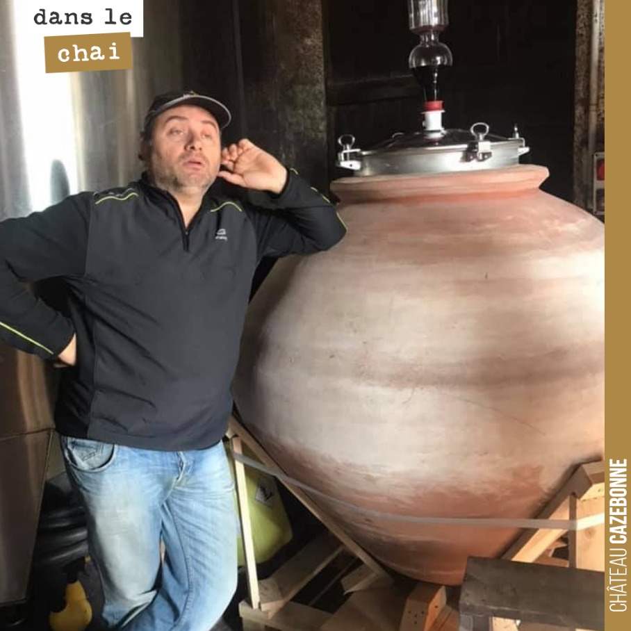 David is looking forward to vinifying with our new Vin et Terre amphorae. Stoneware for the whites and terracotta for the reds.