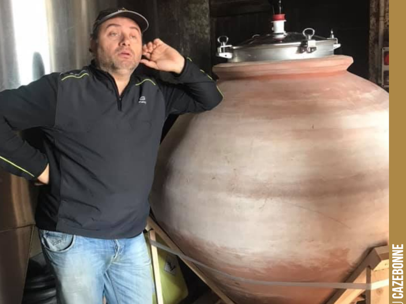 David is looking forward to vinifying with our new Vin et Terre amphorae. Stoneware for the whites and terracotta for the reds.
