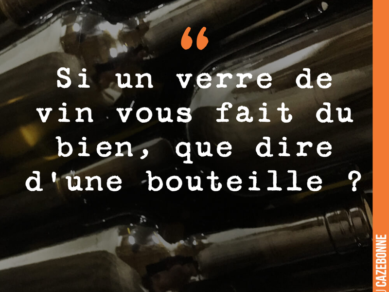Si un verre de vin vous fait du bien, que dire d'une bouteille ?