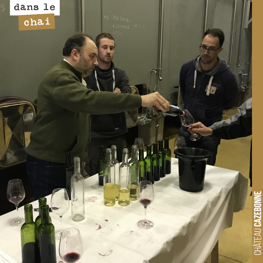 We are tasting our 2019 vintage with the team and our oenologist to decide on the blends for the first bottling in February.