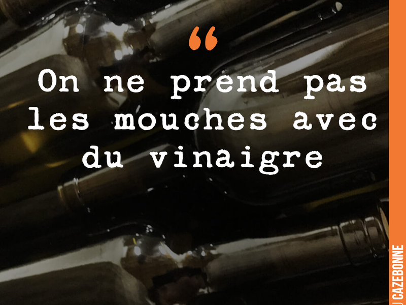 On ne prend pas les mouches avec du vinaigre