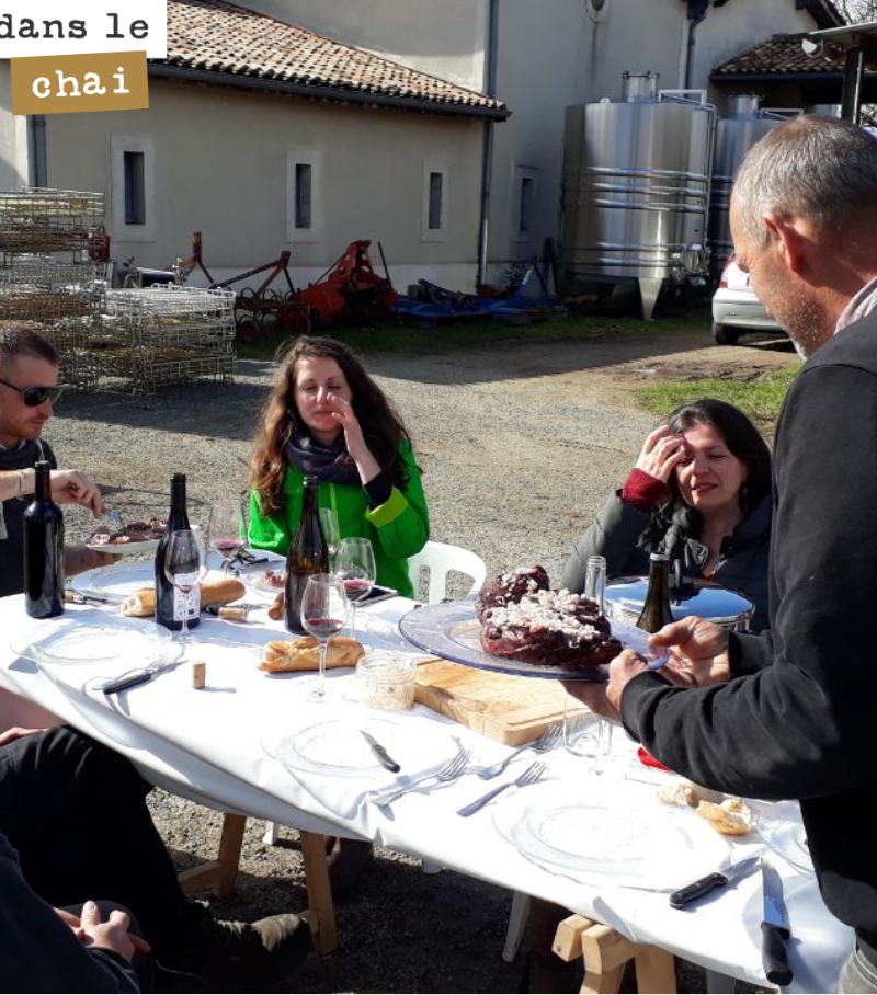 Lunch break is sacred...
Especially on a bottling day.