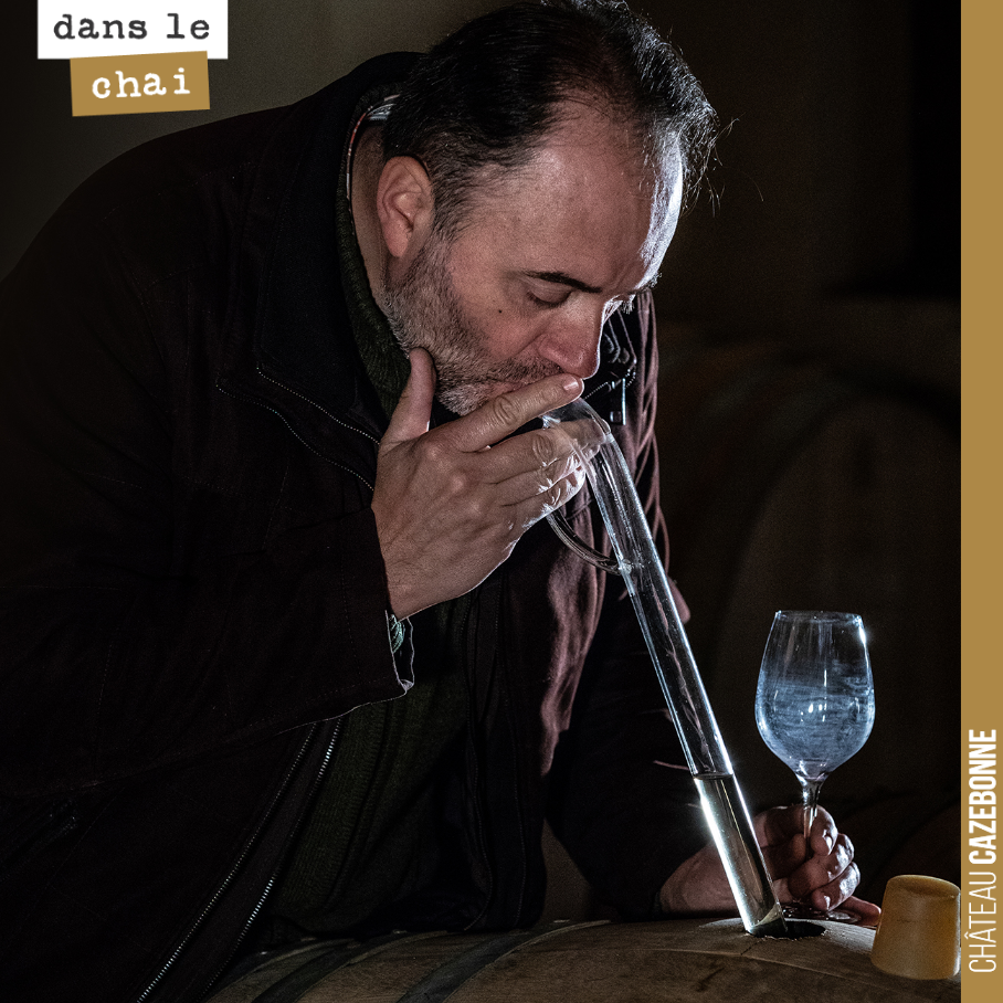 Photo of Antonin Bonnet in our cellar.