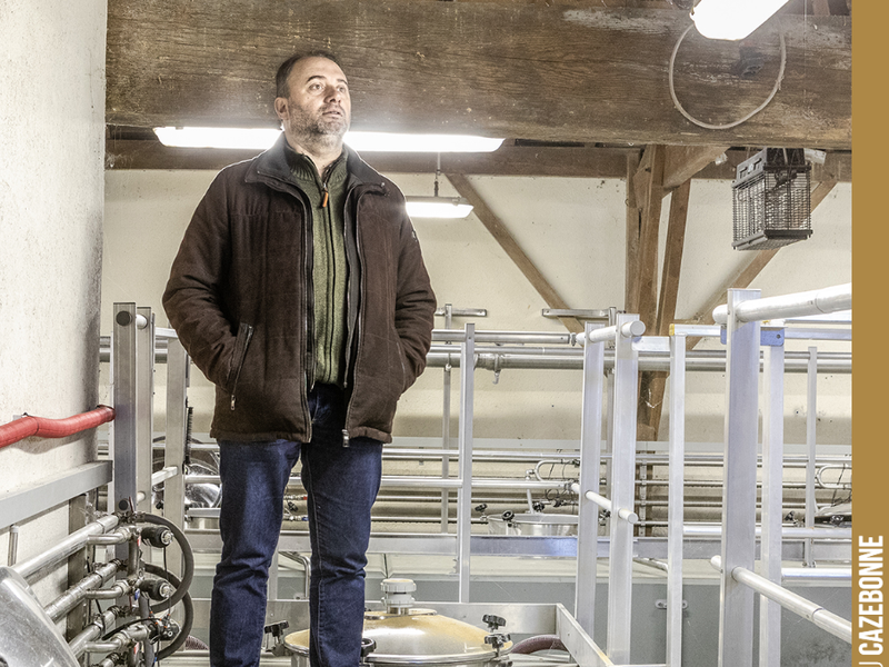 Photo of Antonin Bonnet in our cellar.