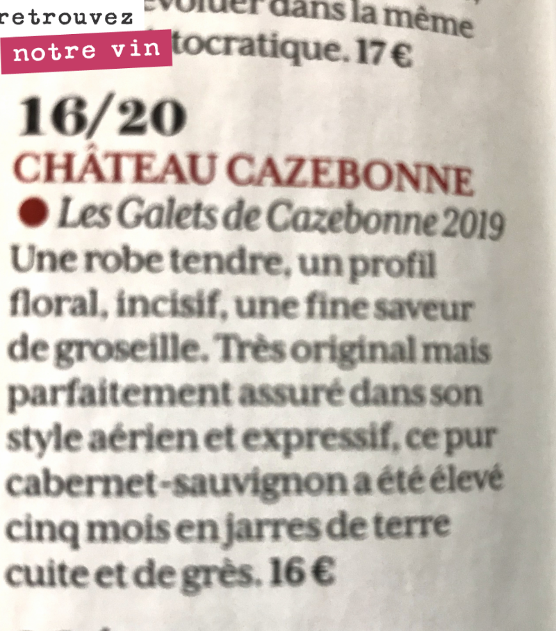 And boom! Top score in Graves in the RVF, just behind our neighbour’s Château Magence 2010.
Saint-Pierre de Mons in the spotlight this year!