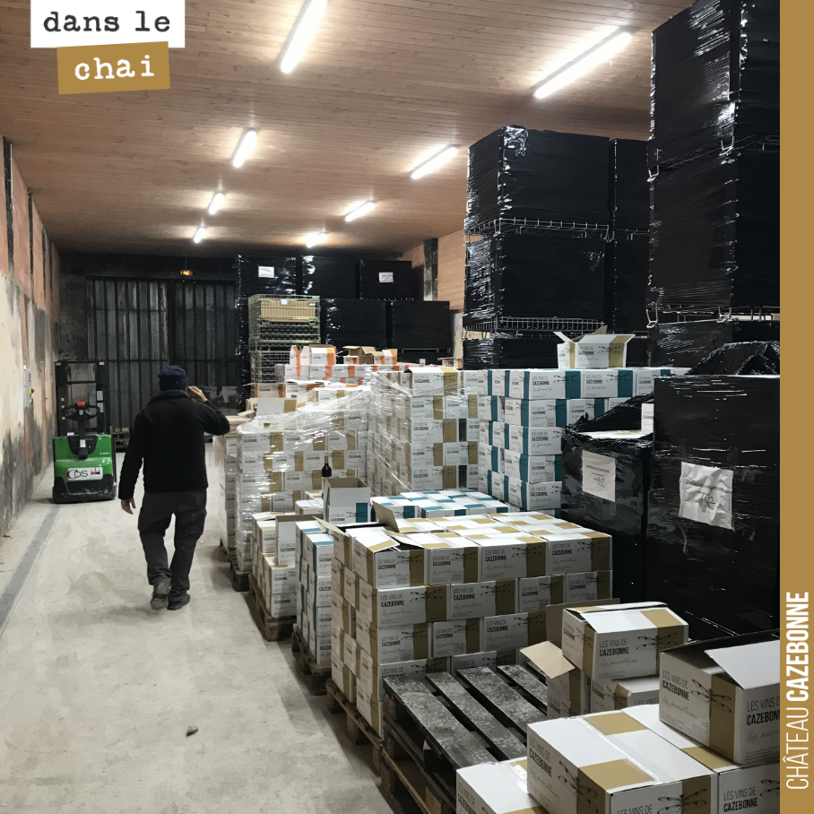 It takes up quite a bit of space, 11 cuvées that have just been bottled and labelled.