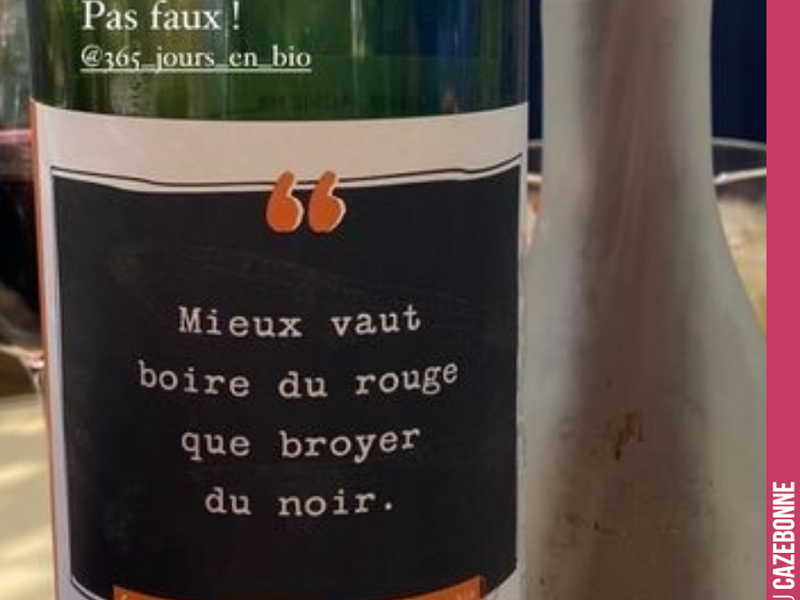 Mieux vaut boire du rouge que broyer du noir.