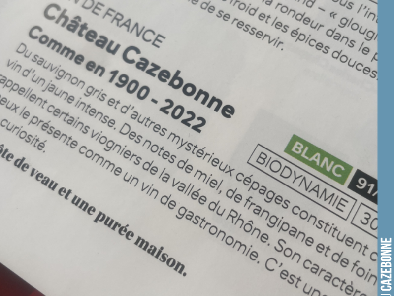 Toujours un plaisir d’ouvrir un Terre de vins que l’on n’avait pas eu le temps de lire (octobre 2025) et de se rendre compte que notre cuvée Comme en 1900 est mise à l’honneur !