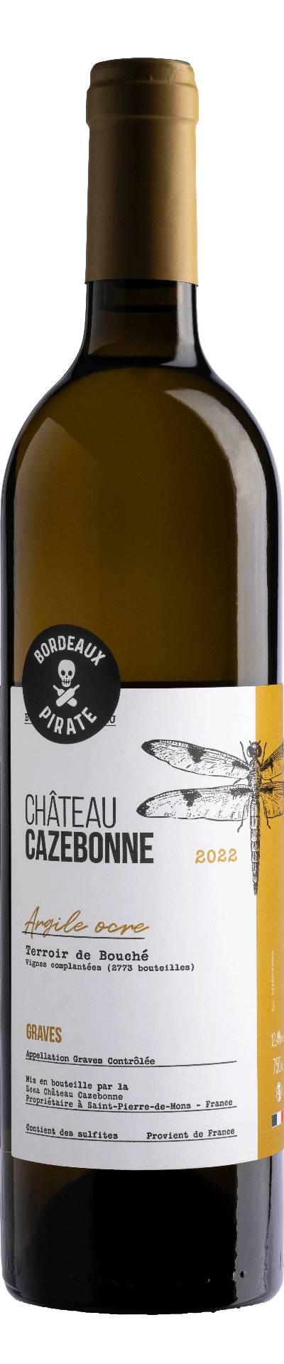 Argile ocre 2022, Graves blanc — Cuvée élue Pirate 2024