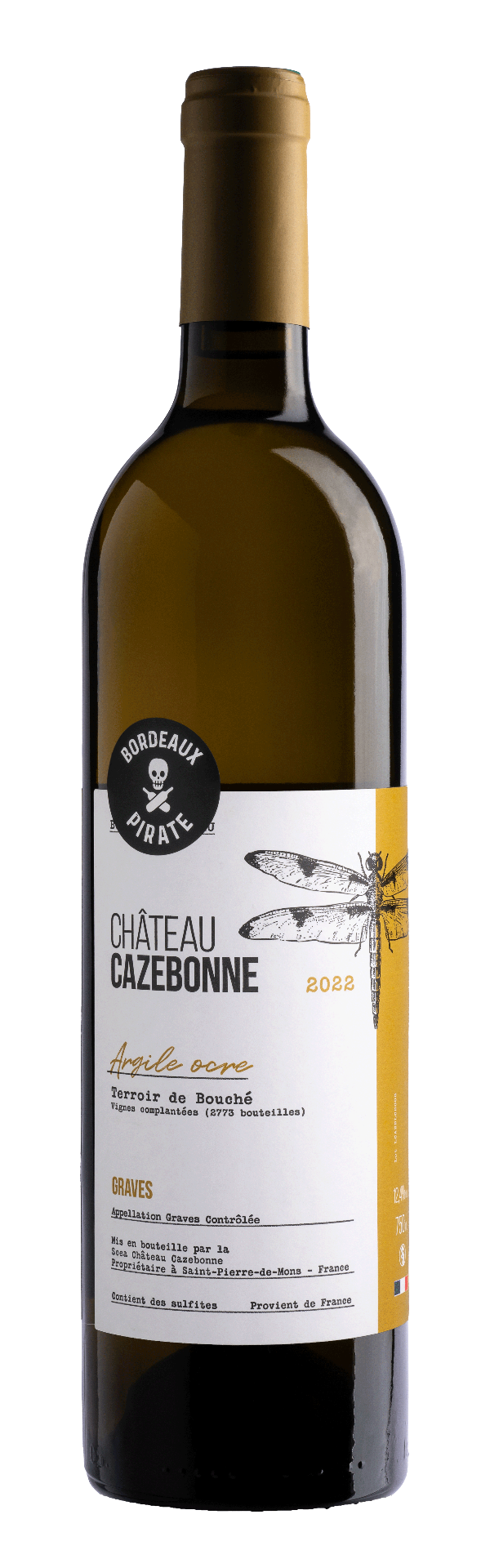 Argile ocre 2022, Graves blanc — Cuvée élue Pirate 2024