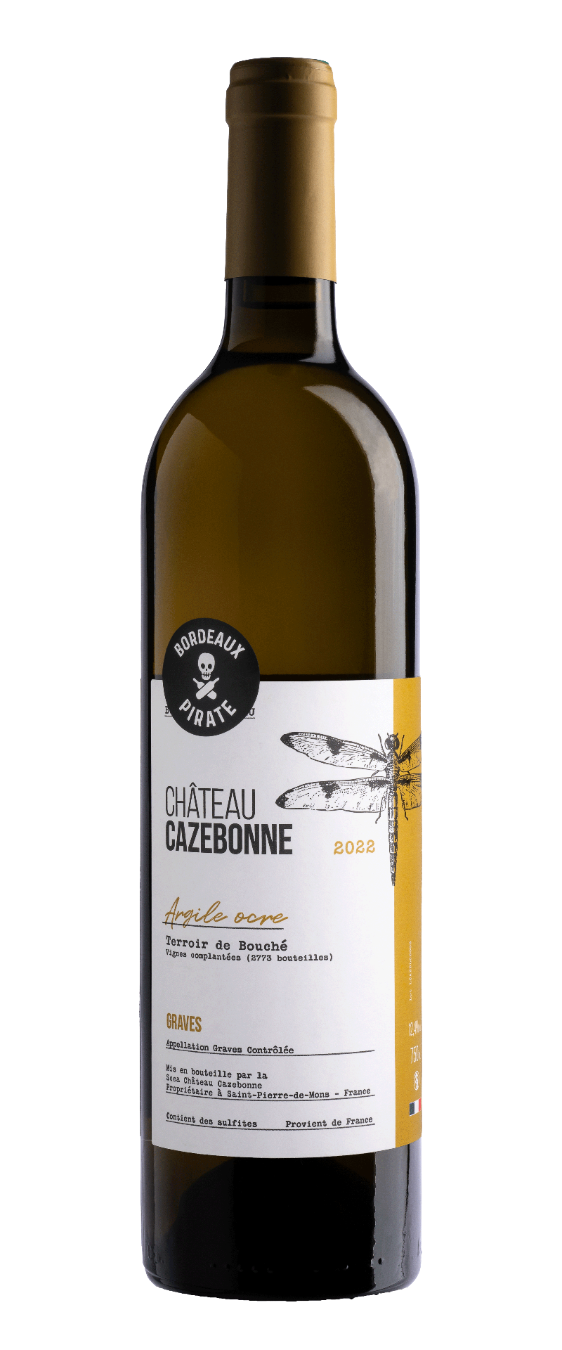 Argile ocre 2022, Graves blanc — Cuvée élue Pirate 2024