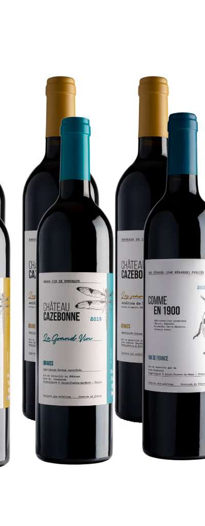 Case of 12 organic red wines - Graves and Bordeaux Cazebonne