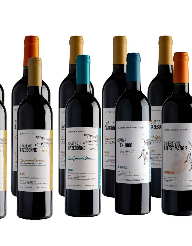 Case of 12 organic red wines - Graves and Bordeaux Cazebonne
